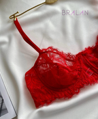 Red Lace and Tulle Set