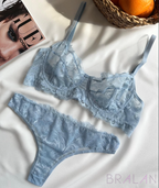 Baby Blue Lace Tulle Set